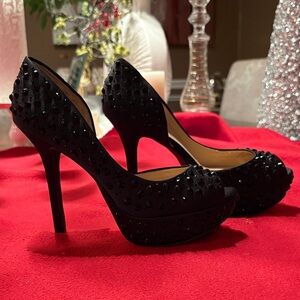 Gianni Bini Black Studded Heels